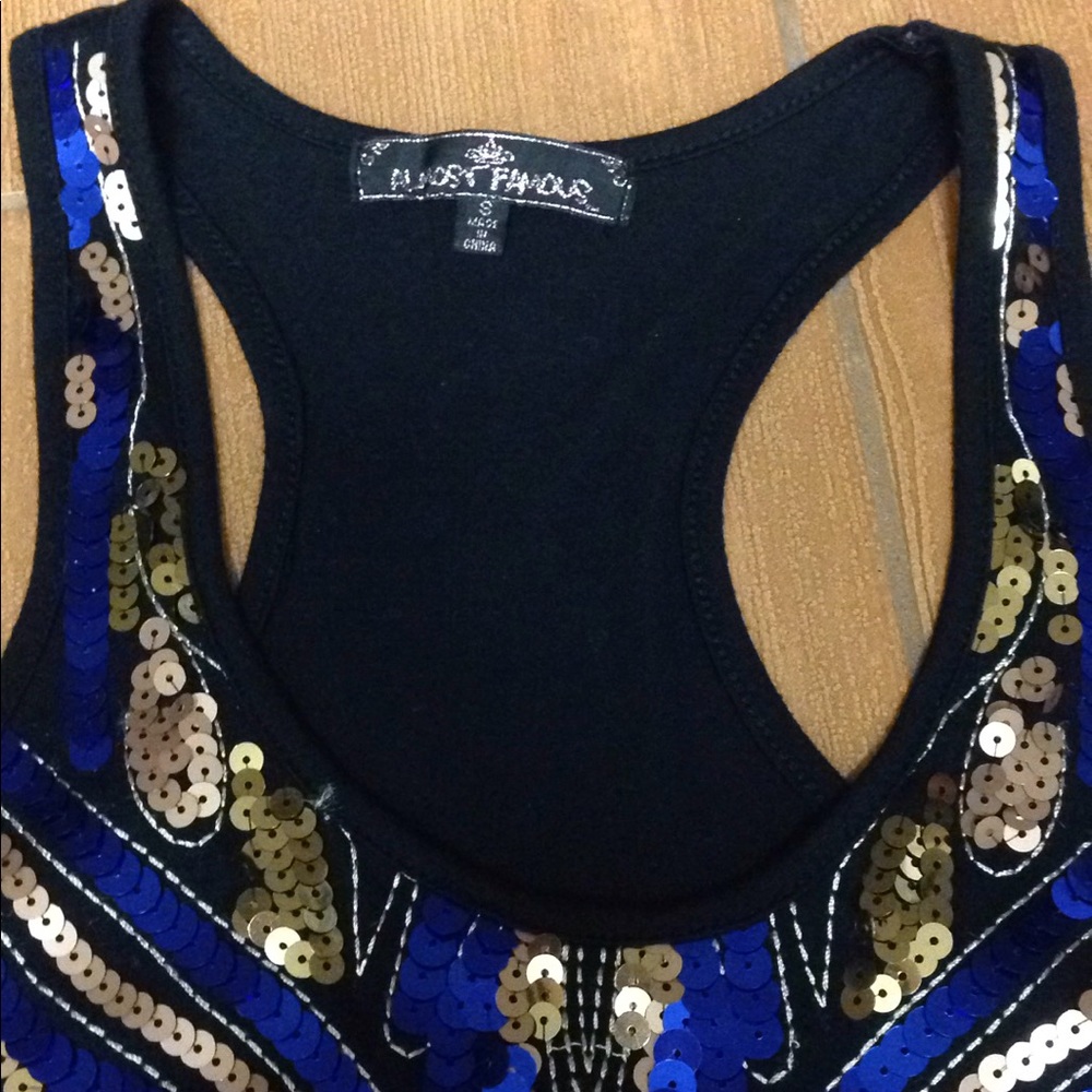 Almost Famous Sequined Racerback Tank - Picture 3 of 3